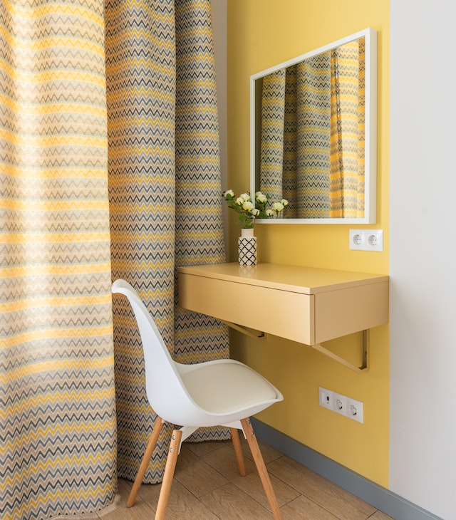 Yellow in a room brings Enthusiasm.