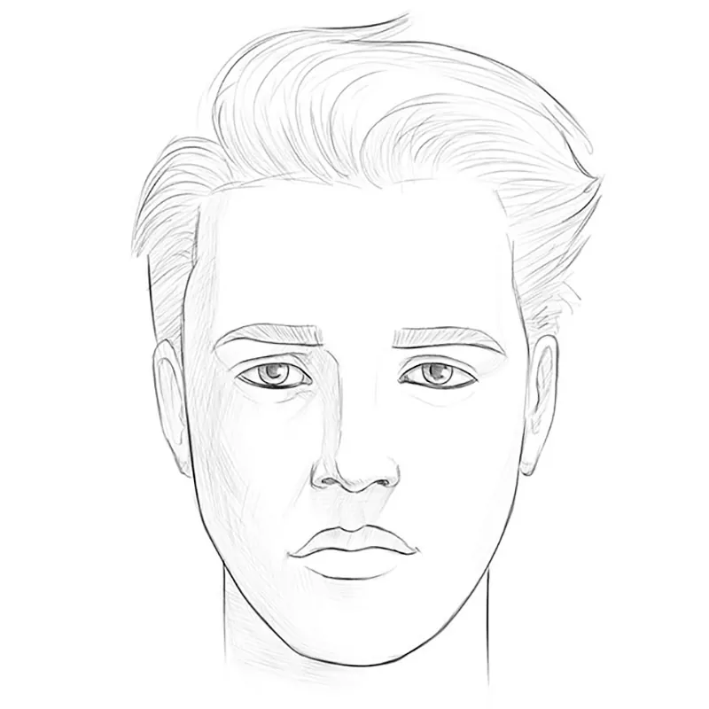 Drawing a Boy's Face